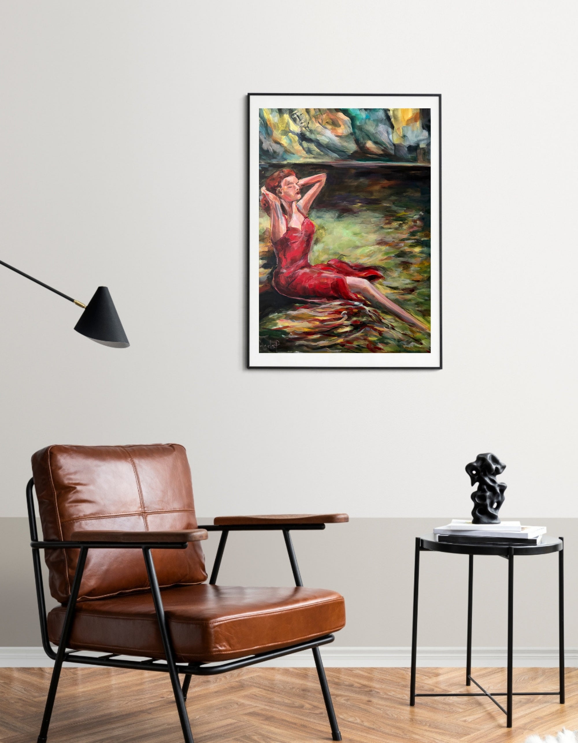 The Living Current fine art print – Red Collection by Ingela Johansson