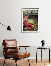 The Living Current fine art print – Red Collection by Ingela Johansson