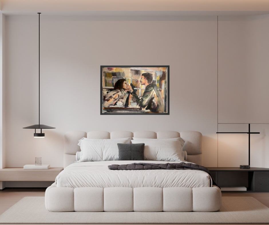 Love is in the air by Ingela Johansson in a contemporary bedroom 