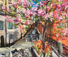 Close up artwork Magnolia and Tulips by Ingela Johansson