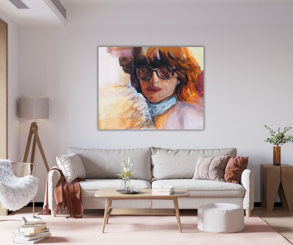 "Marigold and Tiger" – A dynamic, nature-inspired painting by Ingela Johansson, where vibrant colors reflect emotions, identity, and creativity.