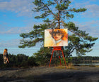 Tiger and marigold original painting