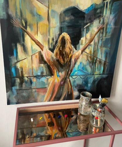 I am wild possibility by Ingela Johansson in process in the studio