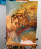 Process of painting a horse in the studio of Ingela Johansson