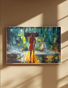 Framed original acrylic work on paper by Ingela Johansson with a contemporary gallery-style frame 