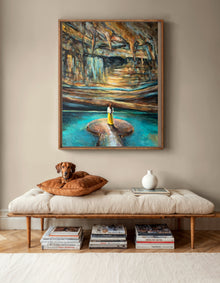 Rise fine art print by Swedish artist Ingela Johansson, framed without a passe-partout