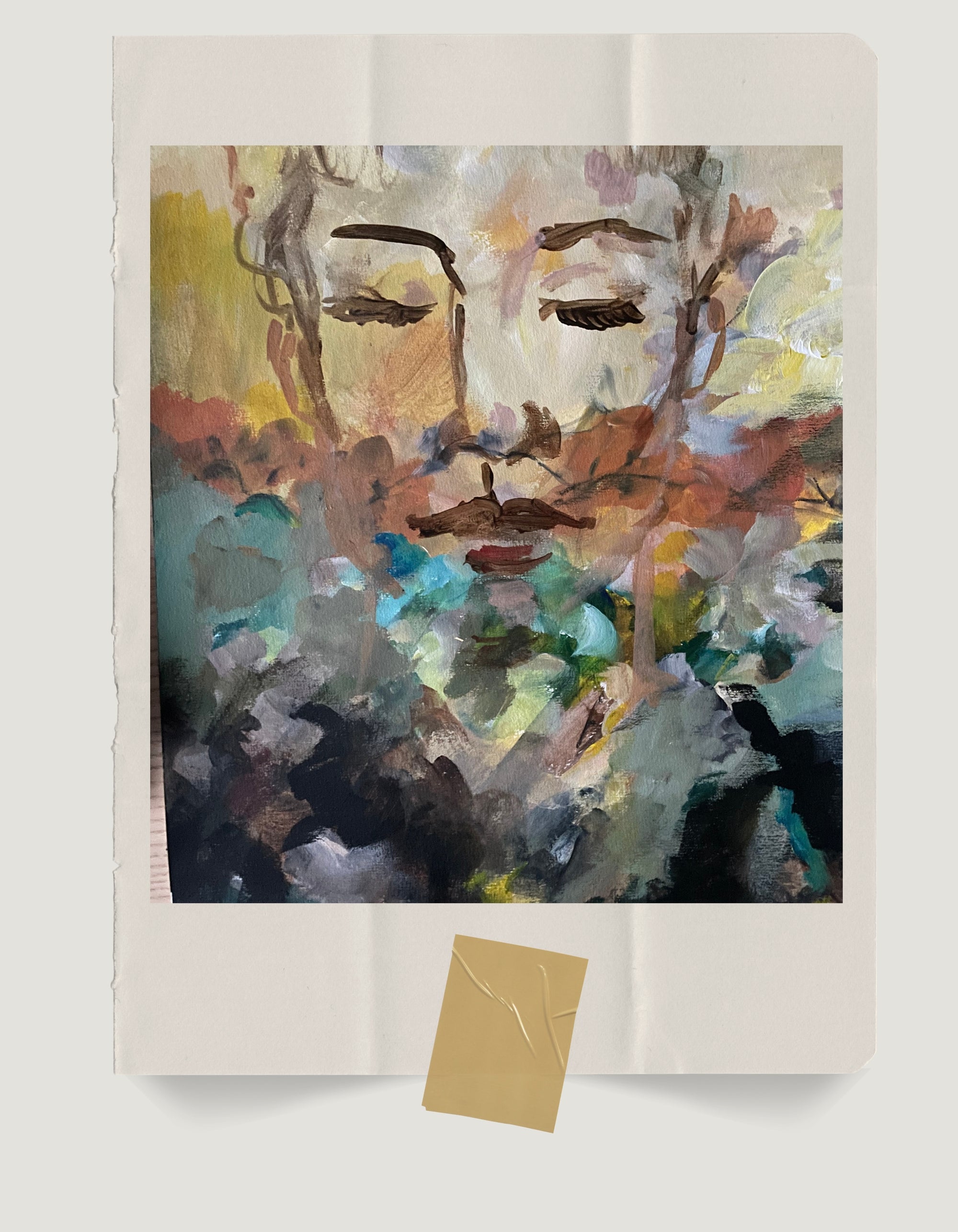 Painting process from the studio of In My Mind by painter Ingela Johansson in Sweden