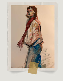 Sketching on Moving On by artist Ingela Johansson