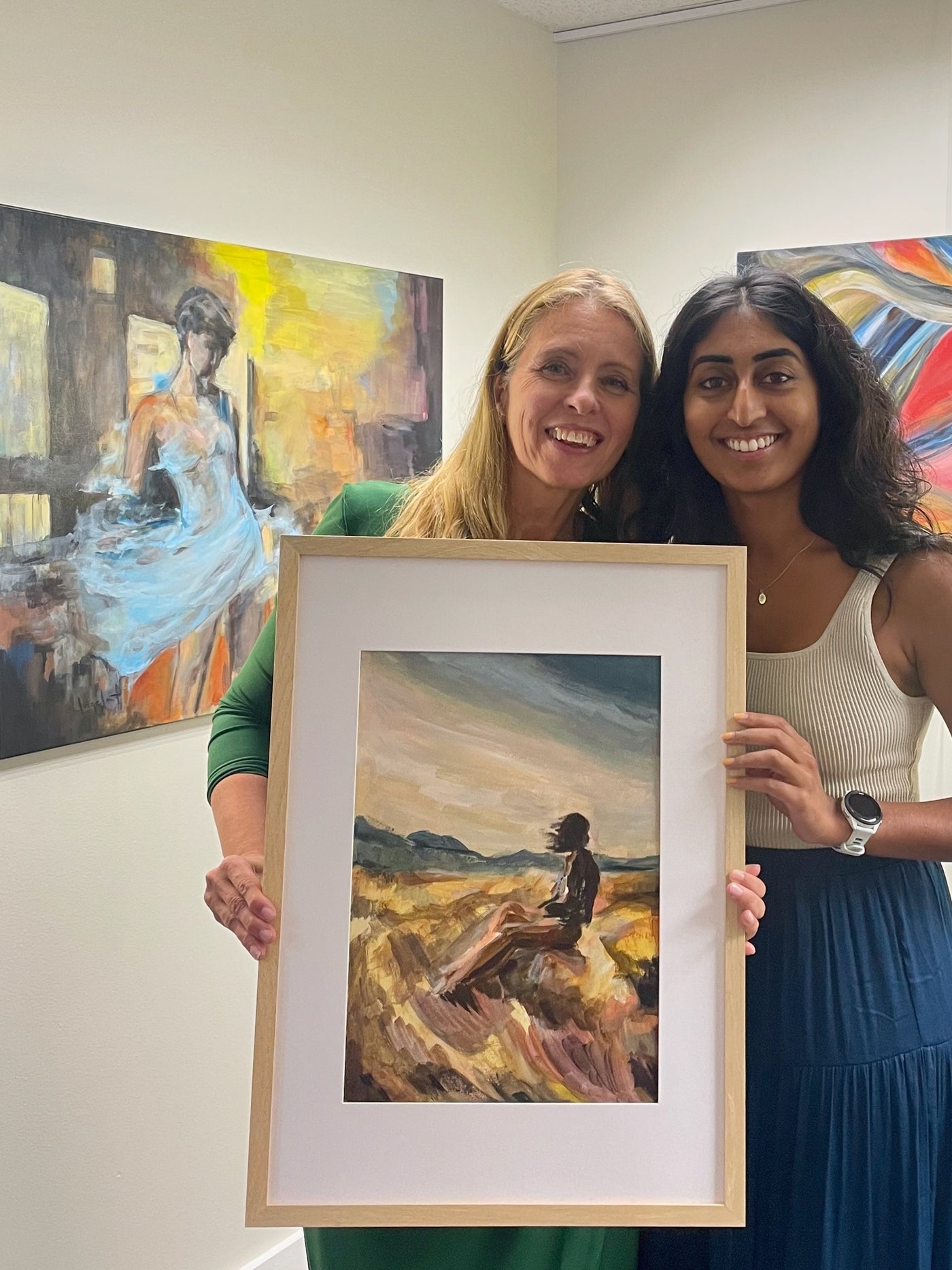 Exhibition at Barlow Gallery in Bellevue, Seattle with artist Ingela Johansson and art collector