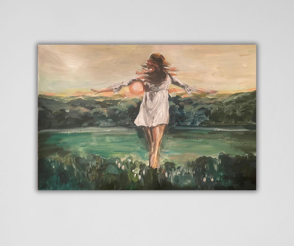 Limited edition canvas print "Springlight" by Ingela Johansson, a beautiful artwork inspired by nature, celebrating the harmony and emotions of spring.