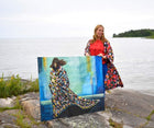 Storm painting with Swedish artist Ingela Johansson at the painting location 