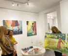 Summer Field painting with Swedish artist Ingela Johansson in the gallery