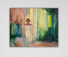 Summer evening painted in midsummer week an original artwork by Nordic artist Ingela Johansson.