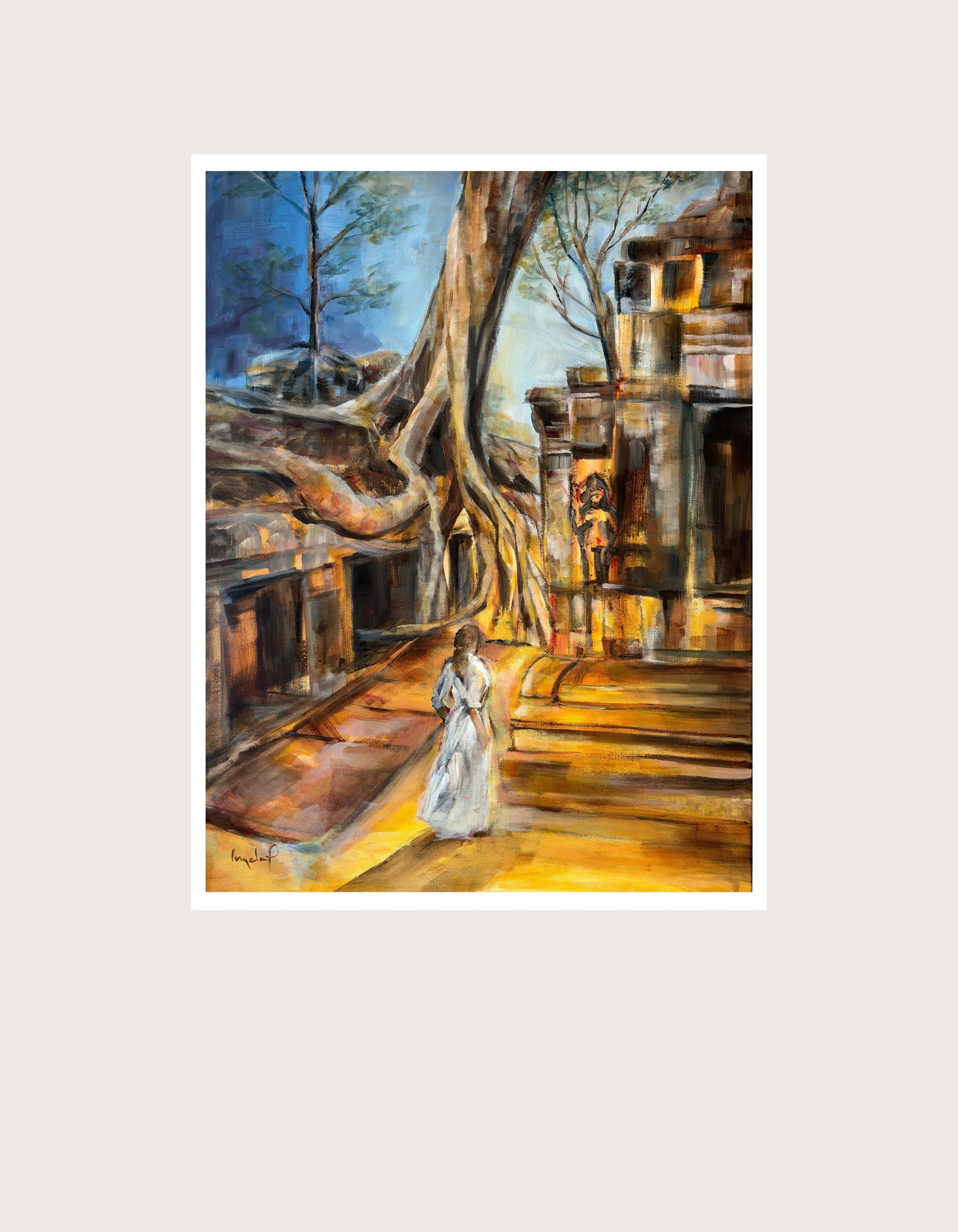 The Temple of Tomorrow semi-abstract fine art print on paper by Ingela Johansson