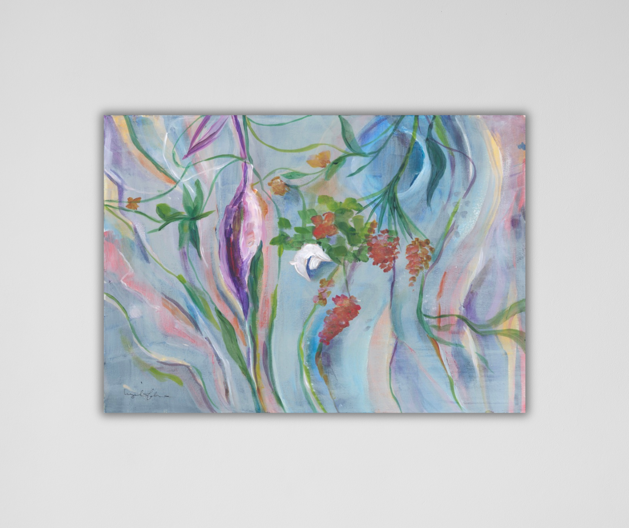 Whisper of Spring canvas print by Swedish artist Ingela Johansson