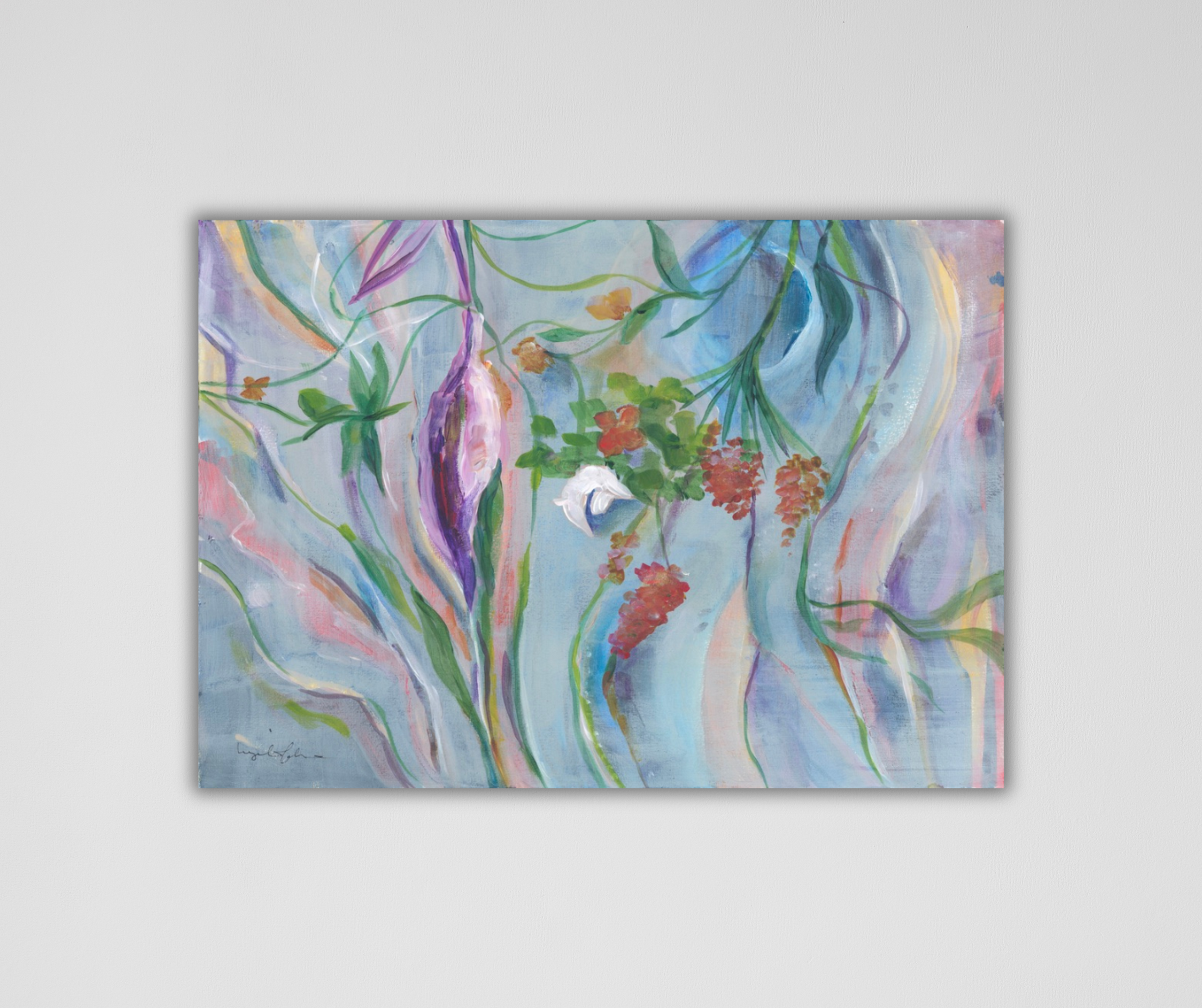 Whisper of Spring canvas print by Swedish artist Ingela Johansson