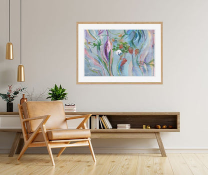 Part of the Botanical Spring Collection, this semi-abstract painting by Ingela Johansson embodies the gentle energy of spring’s first bloom.