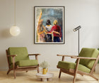 "Women, Life and Freedom" – A limited edition print on fine art paper by Ingela Johansson, depicting the powerful connection of friendship between women,