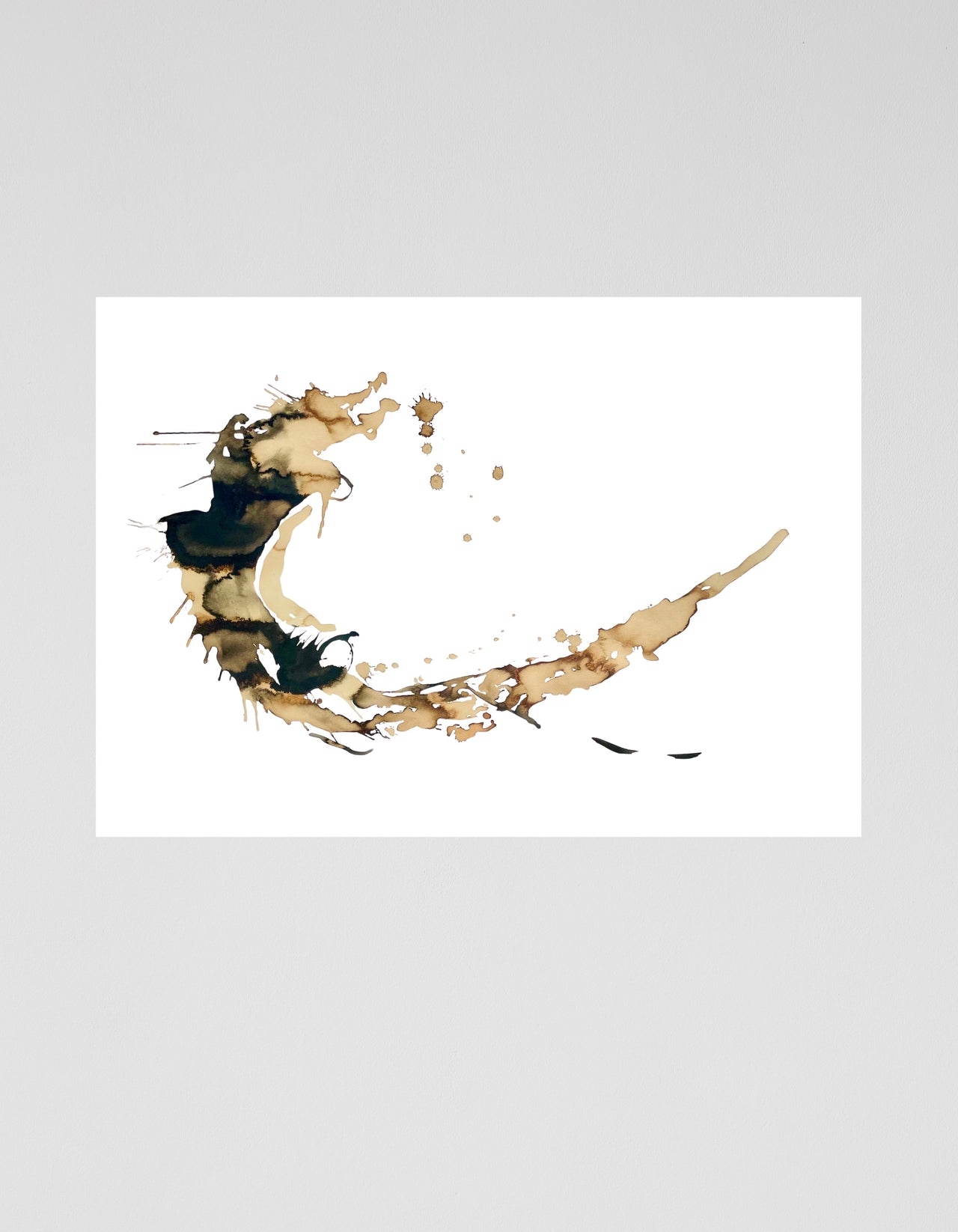 Coffee to Dream fine art print by Ingela Johansson, made from an original coffee and ink painting