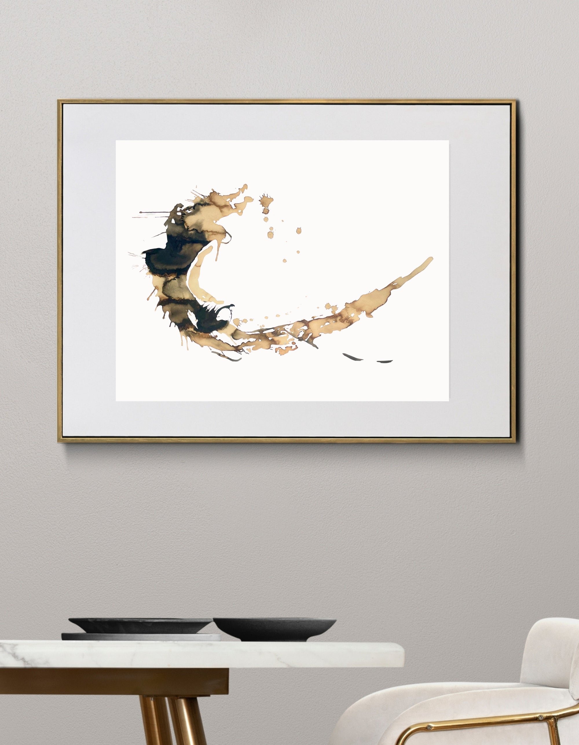 Coffee to Dream limited edition fine art print, framed, by Swedish artist Ingela Johansson