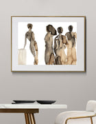 Coffee to Meet limited edition fine art print, framed, by Swedish artist Ingela Johansson
