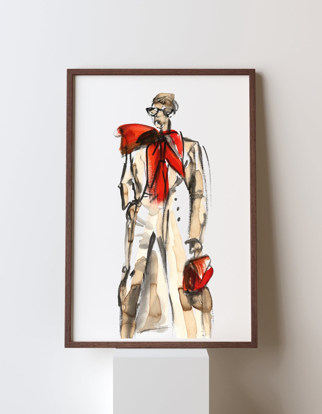 Coffee to Shine limited edition fine art print, framed, by Swedish artist Ingela Johansson