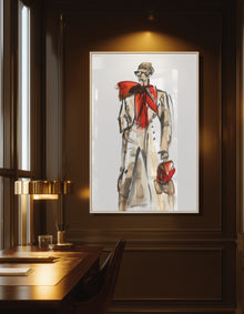 Coffee to Shine fine art print by Ingela Johansson, displayed in a dark office interior