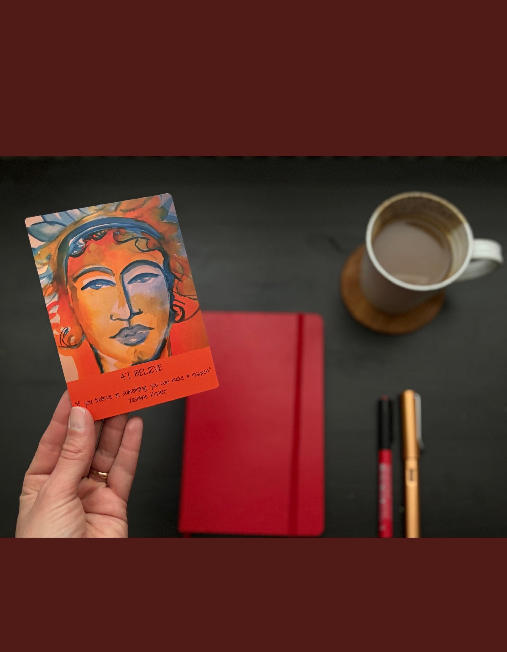 Create to Flow Card Deck by Ingela Johansson — Wisdom Quotes category, the "Believe" card