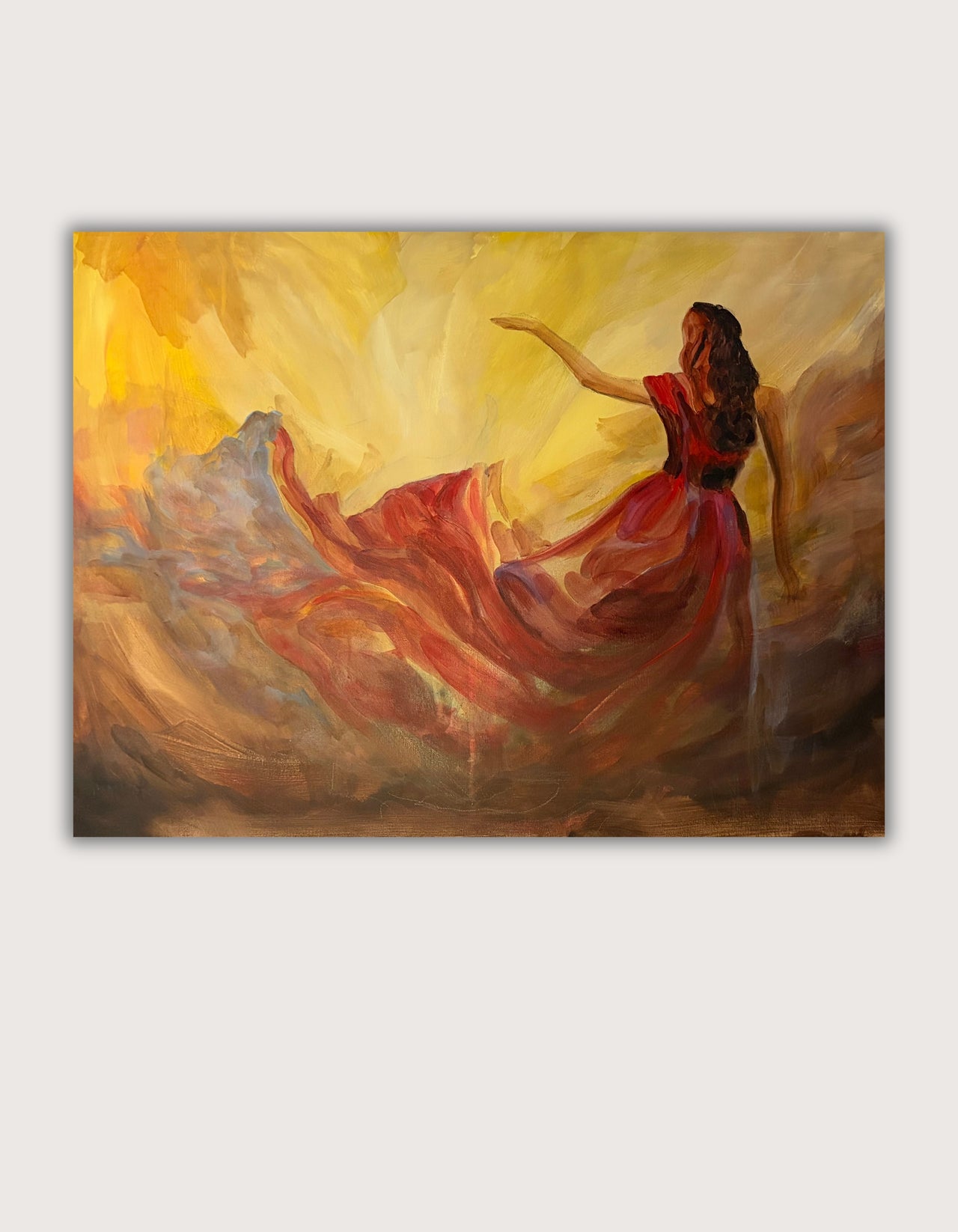 Heart Unbound – original acrylic painting by Ingela Johansson on canvas, RED Collection 2026