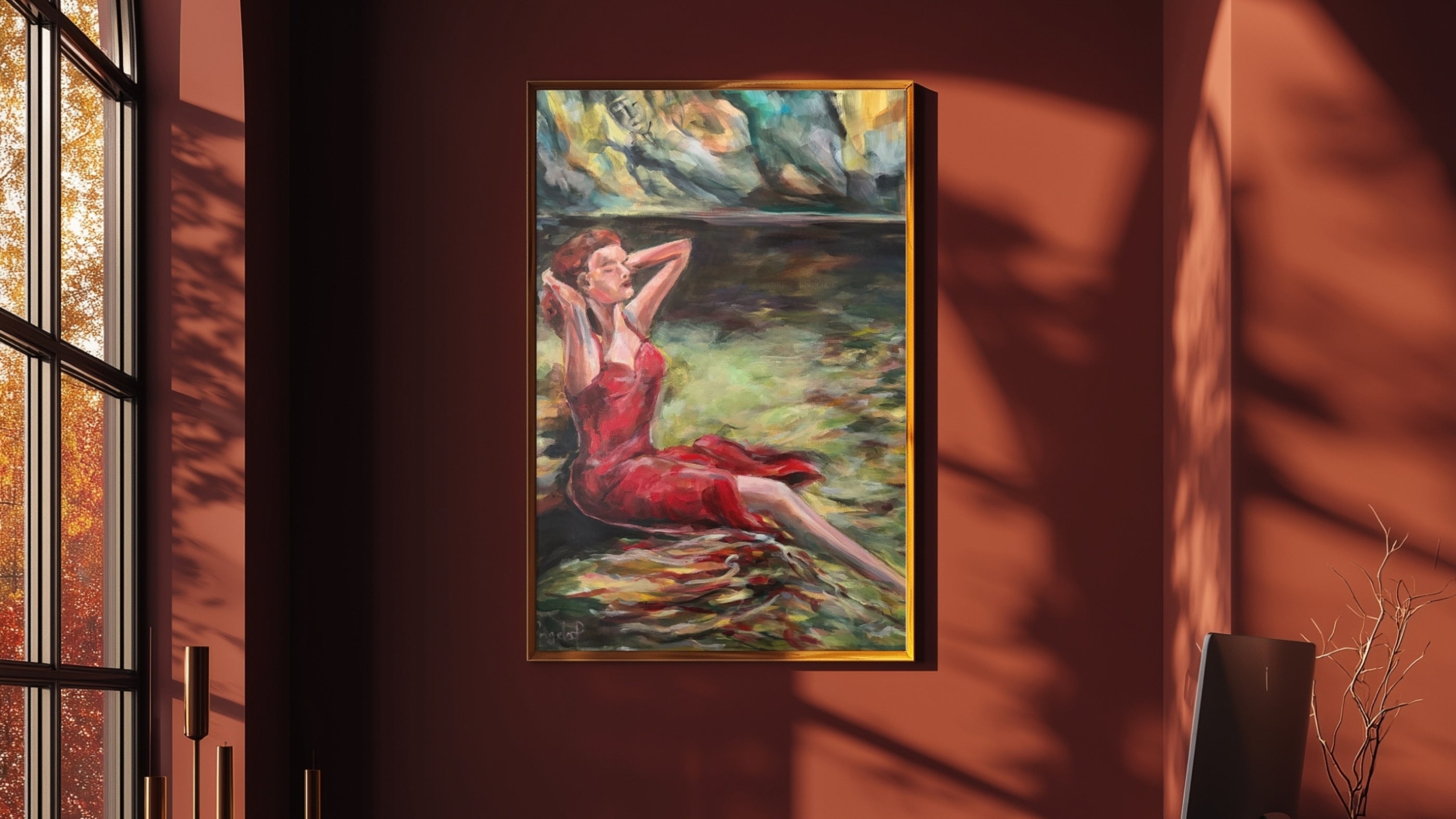 Living current- fine art print, Red Collection by Ingela Johansson