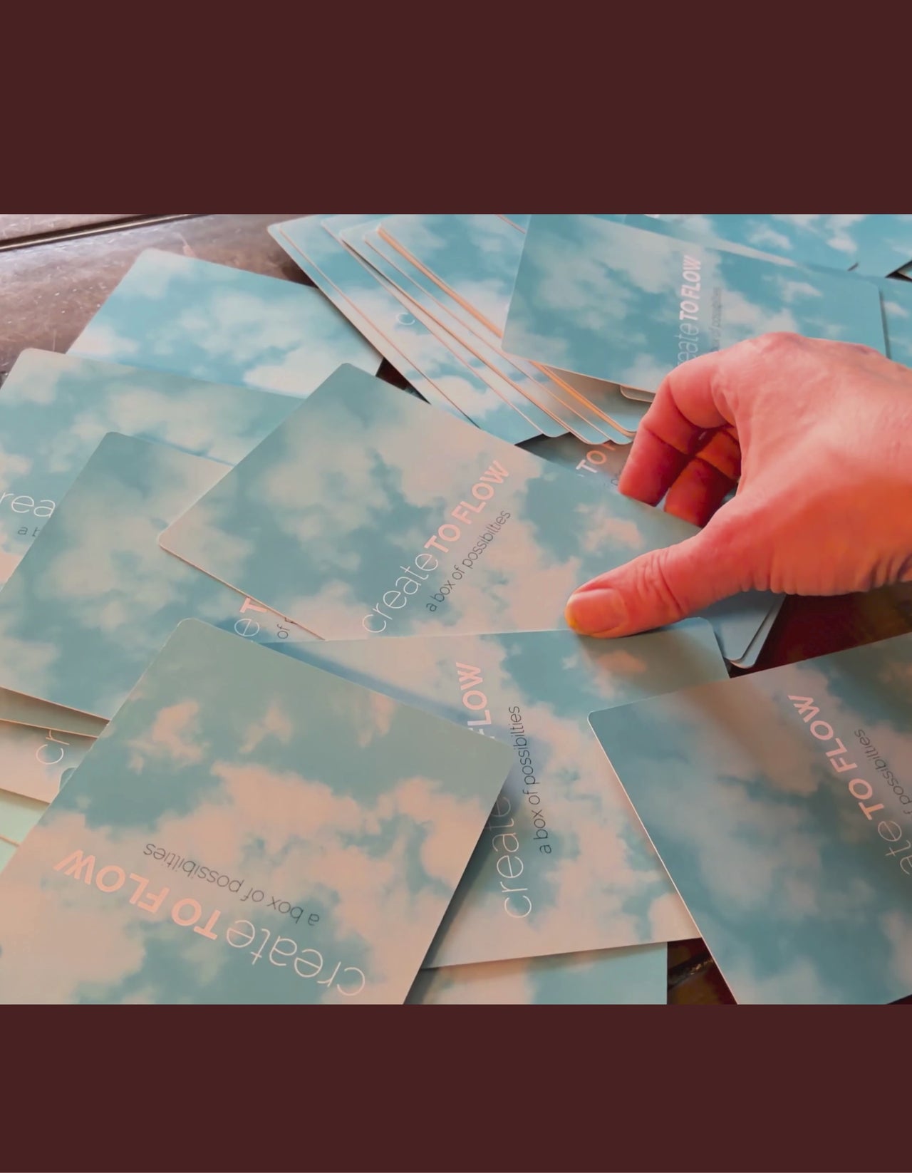 Create to Flow Card Deck by Ingela Johansson — drawing the "Release" card, a daily ritual