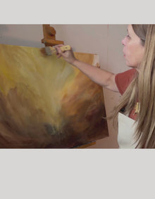 Ingela Johansson painting Heart Unbound – acrylic painting process, RED Collection 2026
