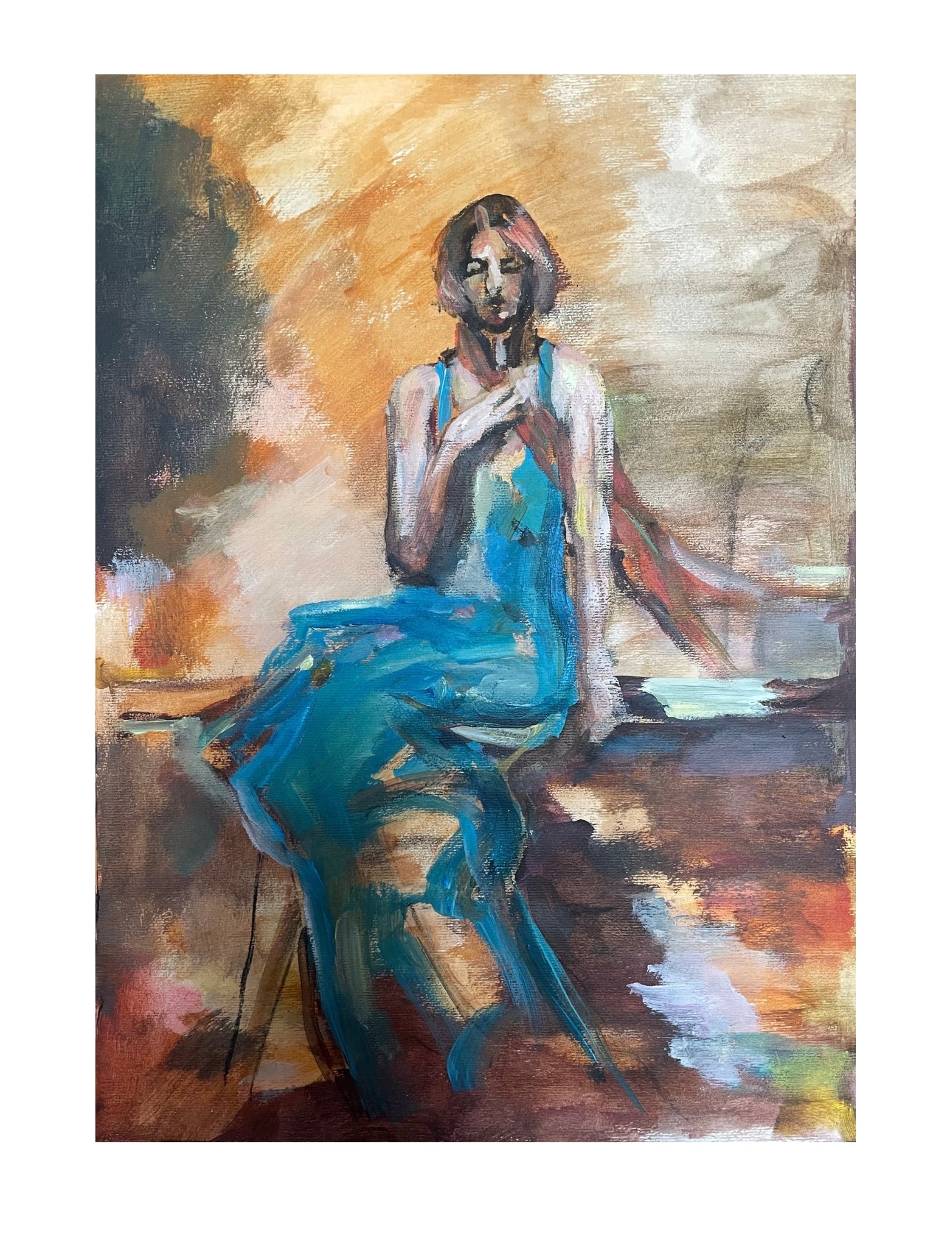 Expressive original artwork painted by Swedish artist Ingela Johansson. It’s a Feeling captures an inner emotion through color, texture, and movement. Created in 2025 using acrylics on fine watercolor paper, this one-of-a-kind painting invites quiet reflection and soulful connection.