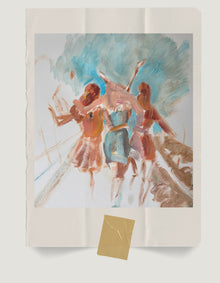 Sketch study for The Three of Us by Swedish artist Ingela Johansson.