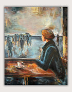 The City as a Living Film — original painting by Ingela Johansson. Art Meet Karlstad 2026.