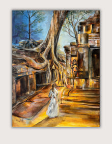 The temple of tomorrow acrylic painting on canvas by Swedish artist Ingela Johansson